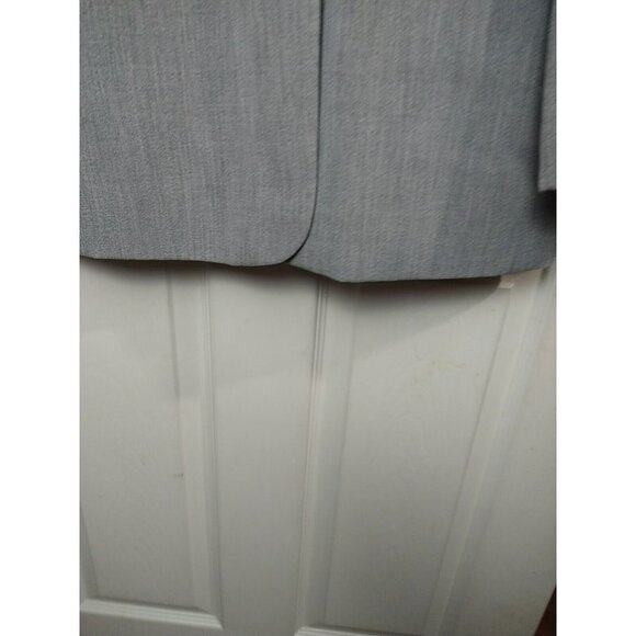 Laura Scott Grey Collared Lined Three Button Close Career Jacket Size 8 - Picture 13 of 16